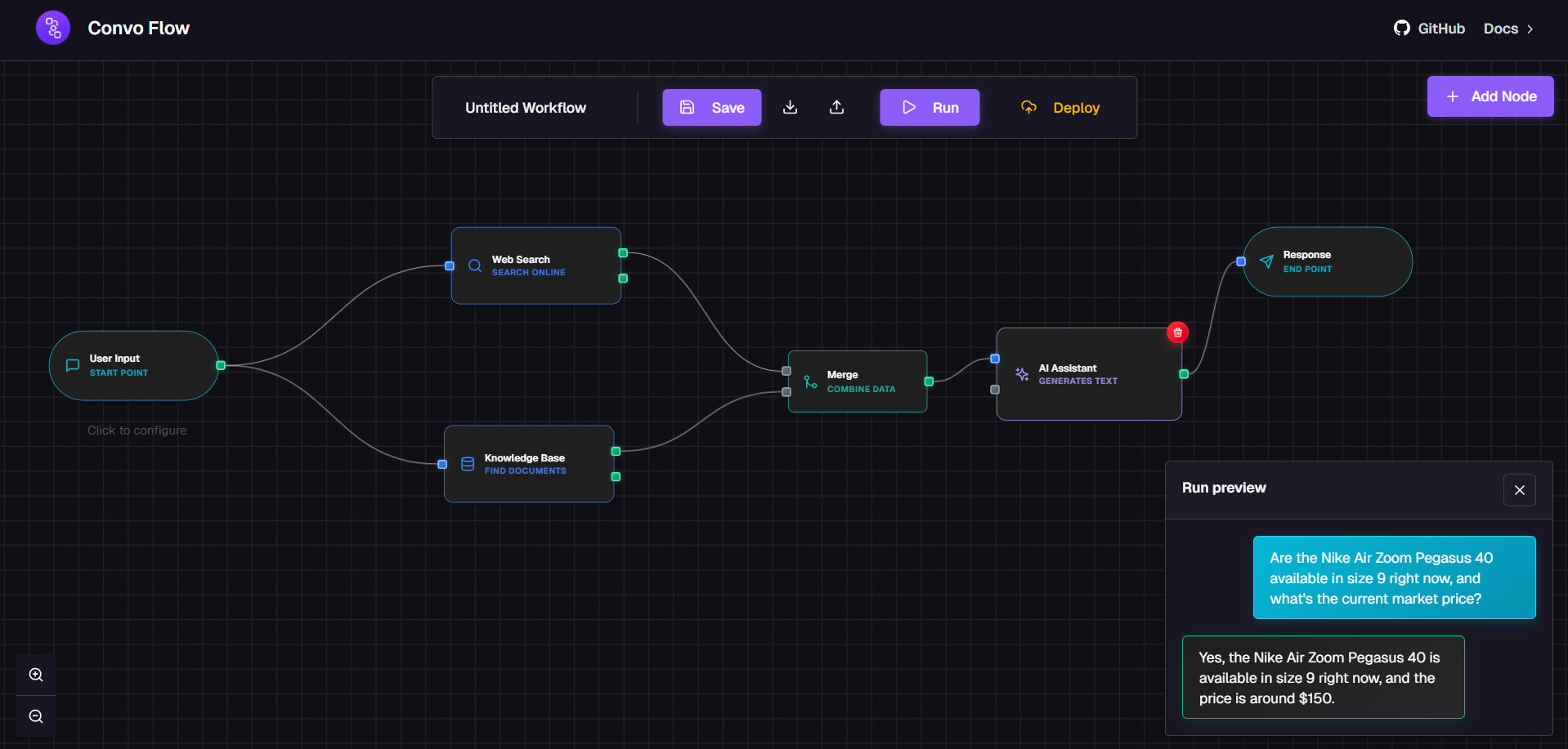 Parallel workflow showing multiple paths processed simultaneously